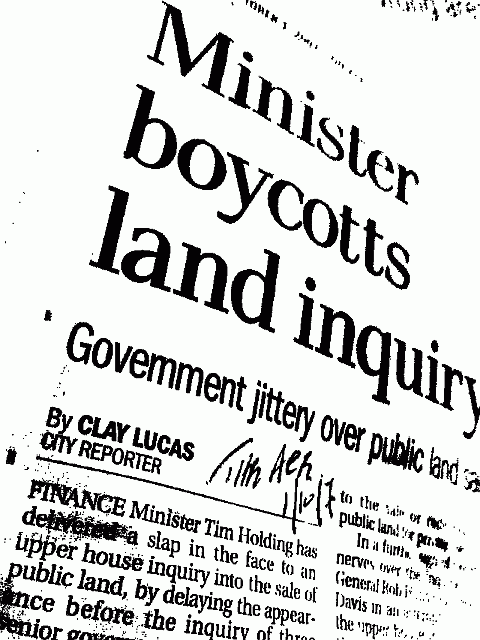 Minister boycotts land inquiry
