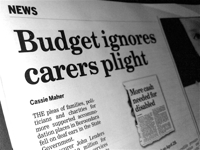 Budget
                                            ignores carers plight