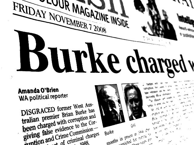 Burke Charged with Corruption