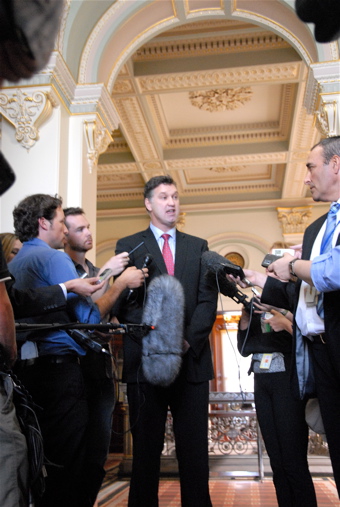 Justin Madden interviewed at Parliament House