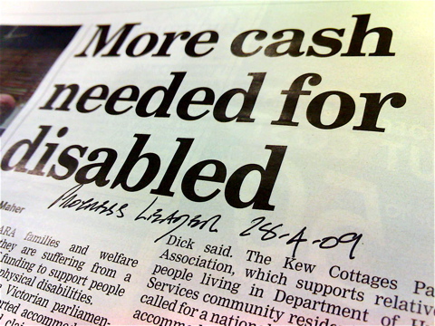 More cash needed for
                                              disabled